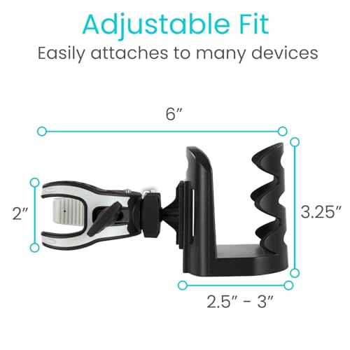 image for Vive Cup Holder for Walker, Wheelchair, Accessories, Stroller, Adults,