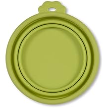 Cider Mills Petmate 23370 Silicone Round 3-Cup Travel Bowl for Pets, Go-Go Green