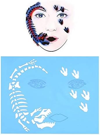 Delaman Face Paint Stencil Reusable Tattoo Painting Template Body Art Flower Facial Makeup Design Tools 7style/set (PATTERN : #2) (#2)
