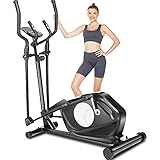 FUNMILY Elliptical Machines for Home Use, Cardio Cross Trainer Equipment with 8 Levels Magnetic Resistance, Elliptical Training Machines with LCD Monitor and Heart Rate Sensor,390 LBS Weight Limit