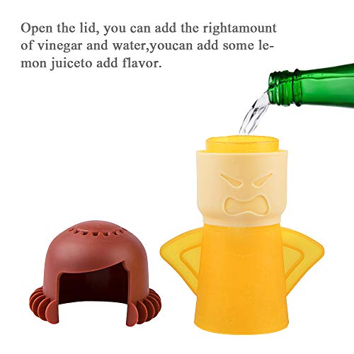 Image of Angry Mom Microwave Cleaner - Angry Mom Mad Creay Mama Microwave Oven Cleaner High Temperature Steam Cleaning Equipment Tool Easily Crud Steam Cleans Add Vinegar and Water for Kitchen (Yellow)