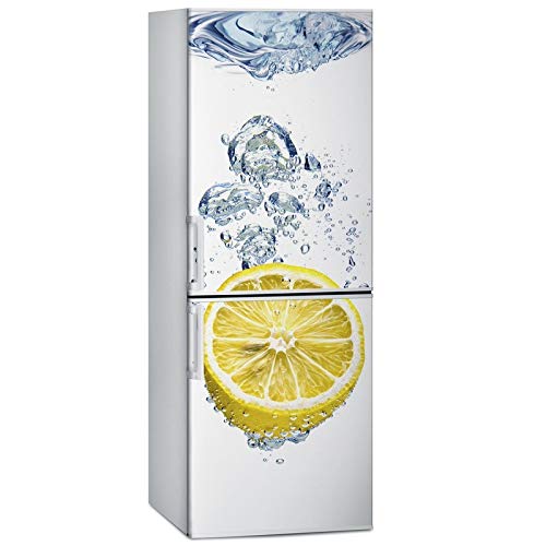 Autocollant 3D pour porte de réfrigérateur - Citron cool - 60 cm x 180 cm Cover