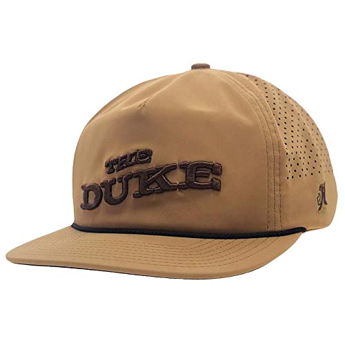 Hooey John Wayne 5-Panel Adjustable Snapback Trucker Hat (Tan/Brown Stitch) #TOP29