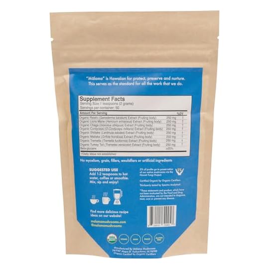 8Mushroom Extract Powder by Malama, Organic Body Mushroom Blend