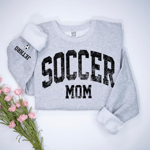 Personalized Soccer Mom Shirt, Custom Sport Mom Shirt, Shirt for Soccer Mom Lover, Gift for Mom, Support Soccer Match Outfit 23