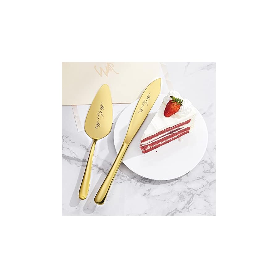AW-BRIDAL-Gold-Cake-Cutting-Set-for-Wedding-Mr-Mrs-Wedding-Cake-Knife-Cake-Pie-Pastry-Servers-for-Wedding-Birthday-Parties-and-Events AW BRIDAL Gold Cake Cutting Set for Wedding, Mr Mrs Wedding Cake Knife Cake Pie Pastry Servers Gifts for Couples Wedding, Birthday, Parties and Events