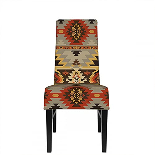 Moslion Navajo Geometric Pattern Chair Covers American Southwest Native Style Aztec Indian Style Bohemian Chairs Protector Covers Seat Slipcover For Dining Room Party Wedding Ceremony thumb #1