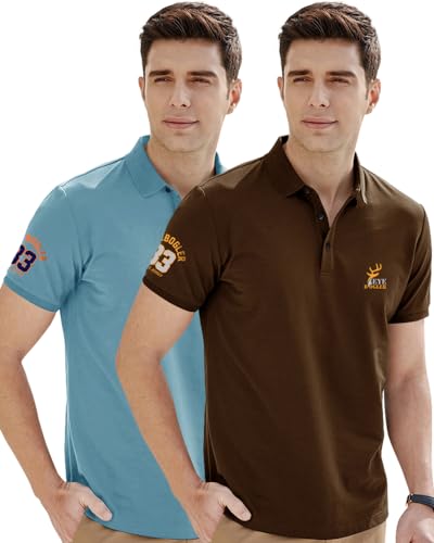 Image of Noble Monk Men's Cotton Blend Regular Fit Polo T-Shirt