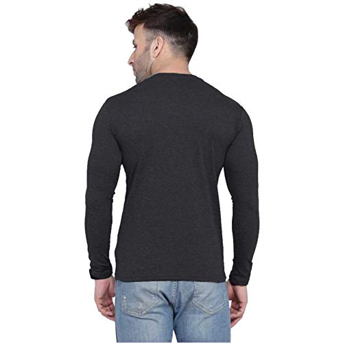 Image of Men's Full Sleeve Casual Round Neck Multi Colored T-Shirts
