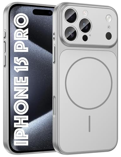Image of SHINESTAR Converter Case for iPhone 15 Pro | Premium Protective Mag-Safe Cover | iPhone 17 Pro / 17 Pro Max Series Style Design | in-Built Camera Guard | Wireless Charging Compatible - Silver