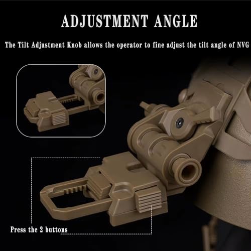 Support NVG L4G69 pour casque tactique à 3 trous compatible PVS15 PVS18 - 3