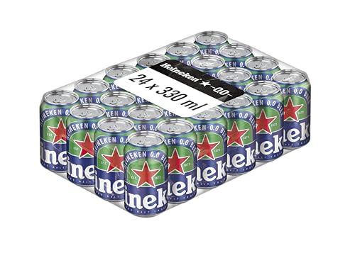 Heineken 00 Cerveza - Caja de 24 Latas x 330 ml - Total: 7.92 L