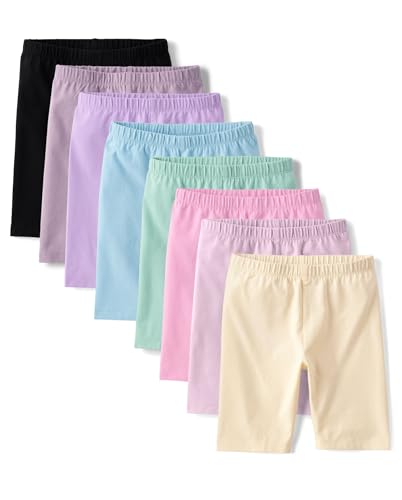 The Childrens Place Girls Solid Bike Shorts Spring Multi 8-Pack Medium