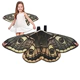 Kids Moth Wings – Pretend Play Cloak Costume | Fancy Dress-Up Cape, Lightweight Party Outfit Accessory | Creative Role Play for Girls Birthday Celebrations School Performance Holiday Gathering