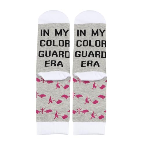 PXTIDY 2 Pairs Color Guard Socks - Themed Gift for Flag Girl & Senior Color Guard4