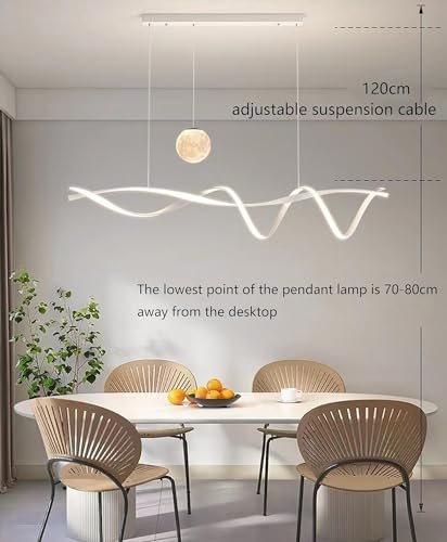 Lampe suspendue LED réglable pour table à manger moderne - 4