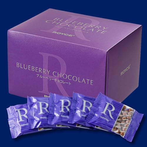 ROYCE' Blueberry Chocolate - Dried Blueberries Coated in Blueberry Milk Chocolate | Gourmet Snack for Gifting & Indulging | Japanese Chocolate from Hokkaido (5 Packs)