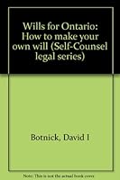 Wills for Ontario: How to make your own will (Self-Counsel legal series) 0889083797 Book Cover