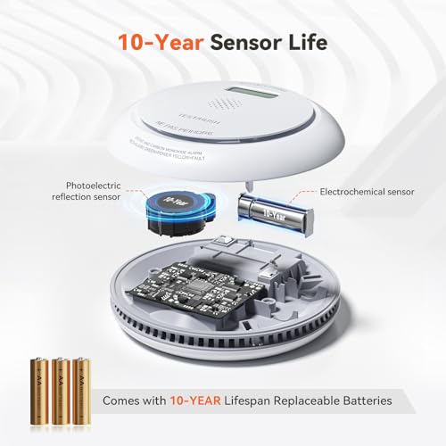 Jemay-Combination-Smoke-and-Carbon-Monoxide-Detector-Battery-Operated-Smoke-Detector-Carbon-Monoxide-Detector-Combo-with-10-Year-LifespanLarge-LCD-Display-TestSilence-Button-1-Pack