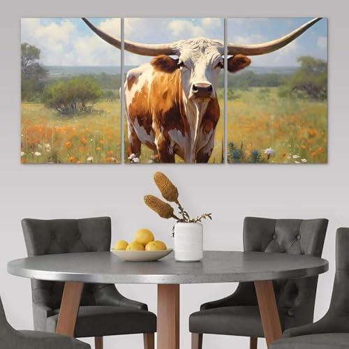 Grandes peintures contemporaines de vaches art sur toile animalière 30 x 40 cm