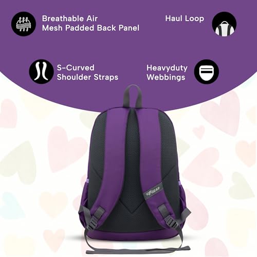 Image of F Gear Little Magic Dark Purple 22 L Backpack|For Primary School|Tuition|College|Picnic Outing Backpack|Trendy & Stylish |Best Bags For Everyday Use For Girls Boys Kids Adults Men & Women|Gifting Bag