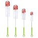 Spazzola Bottiglia 4Pcs Spazzolino per Bottiglie Pulisci Bottiglie Multiuso Scovolino per Pulizia Flessibili con Manici Lunghi per Bottiglia per Bambini,Pipa,Provetta,Macchina caffè,Tastiera