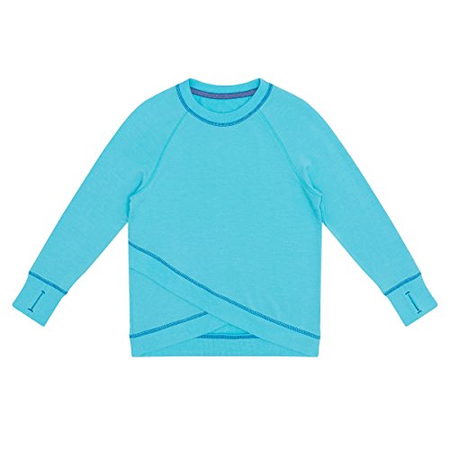 Pull bleu fille Kirkland Signature en coton premium à manches longues taille XL