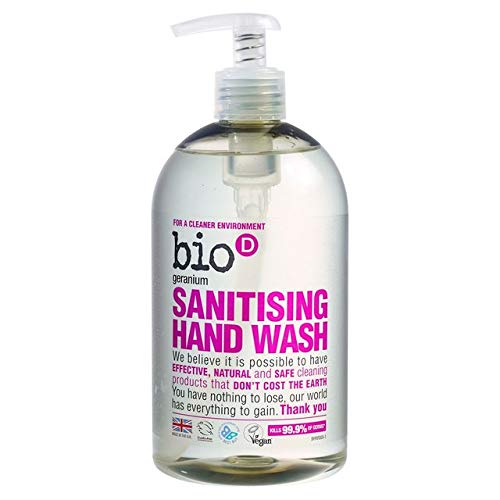 Bio-D Hand Sanitiser Geranium 500ml x 2 (Pack of 2)