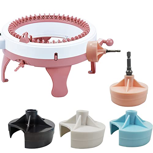 Knitting Machine Adapter Drill Attachment for Sentro Knitting Machine w/ 4 Adapter 1 Hex Steel Bit Power Screwdriver Knit Power Adapter Suitable for Sentro 22/40/48 DIY Craft Knit Sewing Accessories