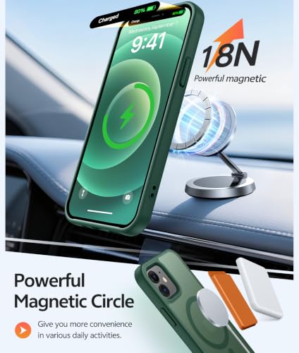 Image of FNTCASE for iPhone 12 / 12 Pro Case, with Screen Protector, Fit for Magsafe