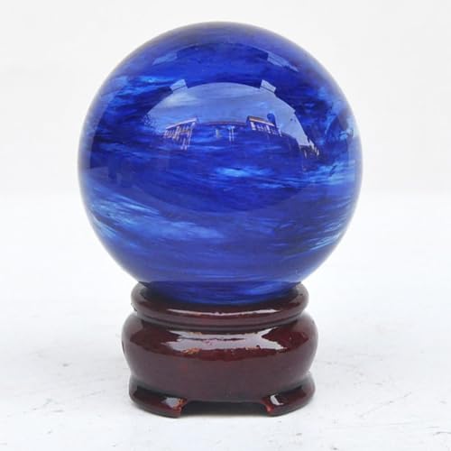 Boule de cristal bleu quartz de 5cm pour sublimer vos séances de photographie