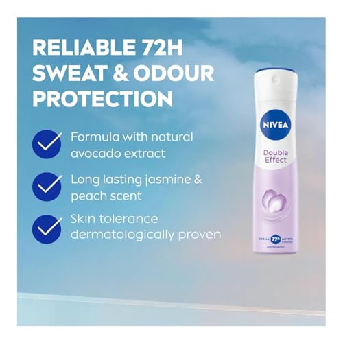 Nivea Double Effect Spray Antitranspirante Mujer 200ml x2 miniatura 2