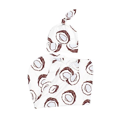 ifundom Coconut Pattern Baby Sleeping Bag Anti-Jump Swaddle Comfortable Knotted Hat Unisex 6m Newborn