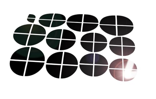 Image of Gloss Black and Gloss Red Stickers - Compatible with BMW - Overlay Vinyl Decal for All Emblems Caps Logos Roundels Badges