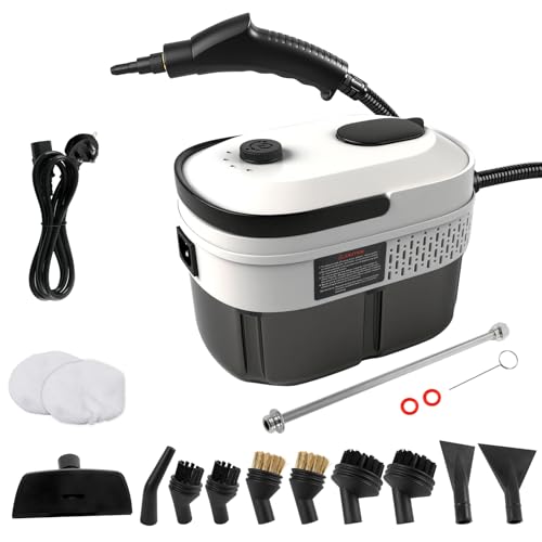 Handheld Steam Cleaner, 2500W Steamer Cleaning Machine with 1.4L Tank, 15s Heat-Up, Powerful Multipurpose Portable Steamer Cleaner with 17 pcs Accessories for Floor, Bathroom, Kitchen, Car, Curtains