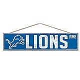 WinCraft NFL Detroit Lions SignWood Avenue Design, Teamfarbe, 4 x 17 cm