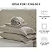 Simple&Opulence 100% Linen Hollow Hemstitch Sheet Set -4 Pieces European Flax Pure Washed Bed Sheets (1 Flat Sheet, 1 Fitted Sheet,2 Pillowcases) -Breathable and Soft (Hemstitch Linen, King)
