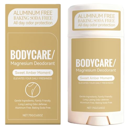 Aluminum Free Deodorant for Women & Men Natural Magnesium Deodorant with Organic Ingredients, Baking Soda Free, Long-Lasting All-Day Odor Protection, Non-Irritating for Kids & Sensitive Skin