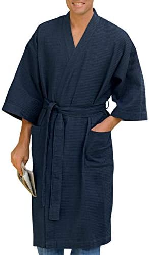 Harbor Bay by DXL Big and Tall Waffle-Knit Kimono Robe