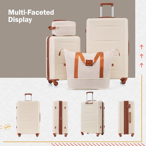 2 Piece Luggage Set with Bags Expanable Spinner Wheels ABS Lightweight Suitcase with TSA Lock 20inch+28inch3
