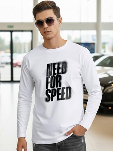 Image of Bewakoof Men's 100% Cotton Graphic Print Regular Fit Full Sleeve Round Neck T-Shirt | Tshirt for Men Cotton| Casual Wear | Street Wear