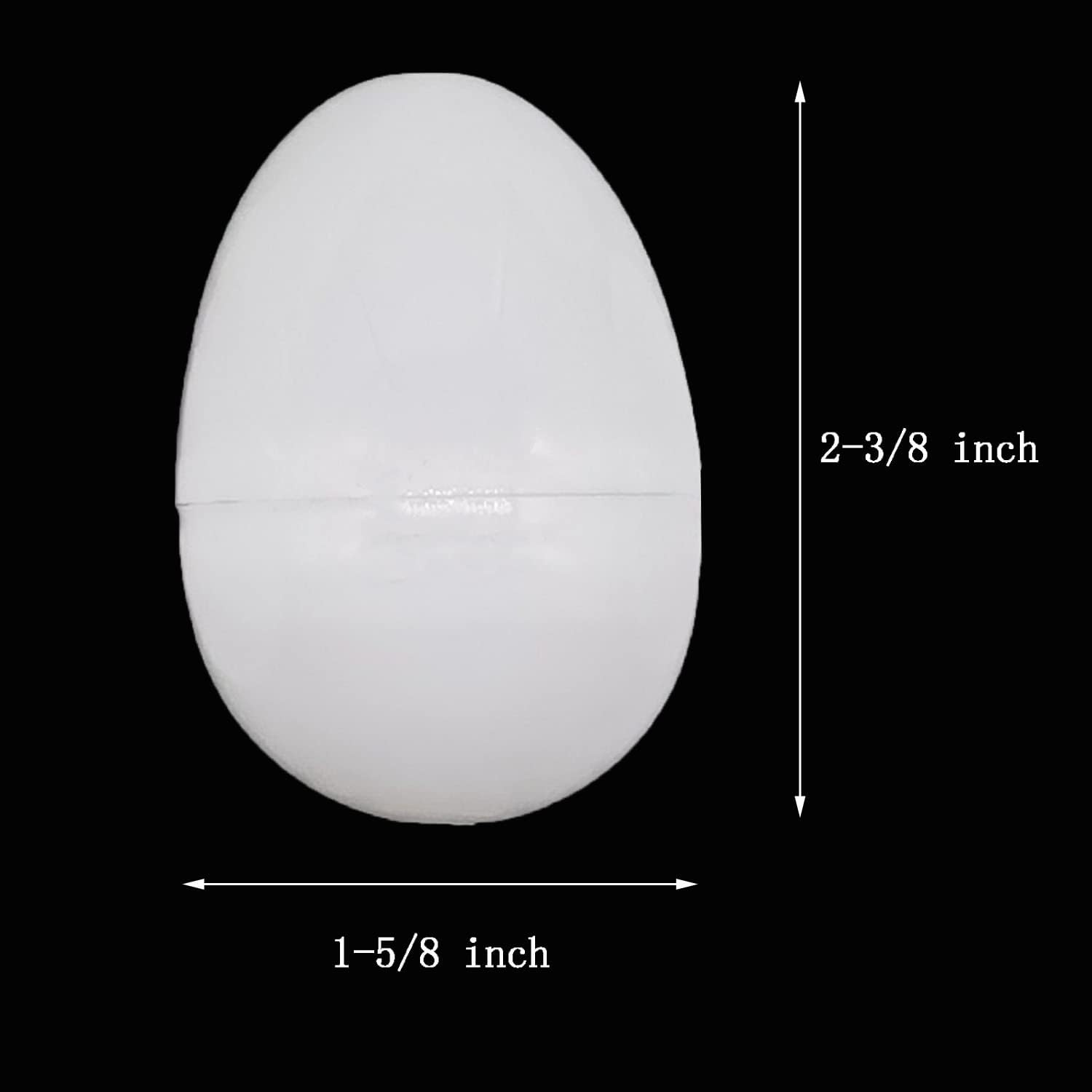 30pcs 2-3/8" Blank White Plastic DIY Easter Eggs