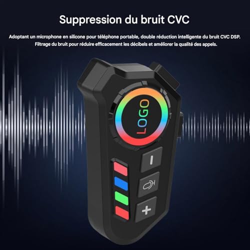 Intercomunicador casco moto con asistente de voz y reducción de ruido 7