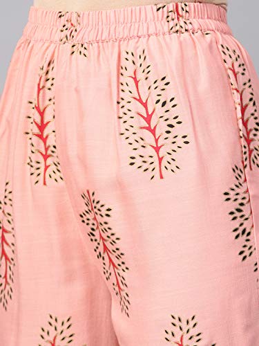 Image of idaLia Kurta With Printed Pant - Rayon Kurta Set - Stylish 3 /4 Sleeve, Round Neck, Calf Length Straight Kurta