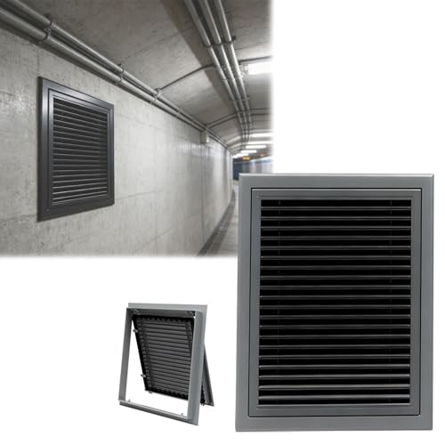 Return Air Vent Cover for Wall or Ceiling, 14 x 32 Inch HVAC Cold Air Intake Grille, Modern Gray Aluminum Ventilation Register for Home, Office, Bathroom, Toilet
