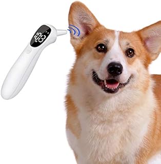 [No Beep Voice Version] Cat and Dog Ear Temperature Monitor, Pet Infrared Thermometer Only for Pets, Monitor Pet Fever in 1 Second