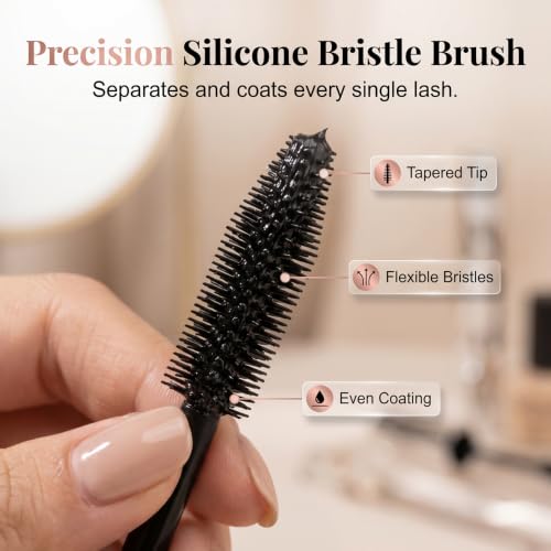 Image of Metal Wand Diamond Mascara, Waterproof Long Lasting Lash Makeup for Voluminous Eyelashes, 1