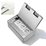 【Installation Facile & Polyvalence】La prise de sol escamotable s'installe facilement sur différents revêtements de sol comme le carrelage, le parquet, le stratifié, la moquette ou le béton. Idéale pour la cuisine, le salon, le bureau, l'hôtel, la salle de conférence et les environnements professionnels.