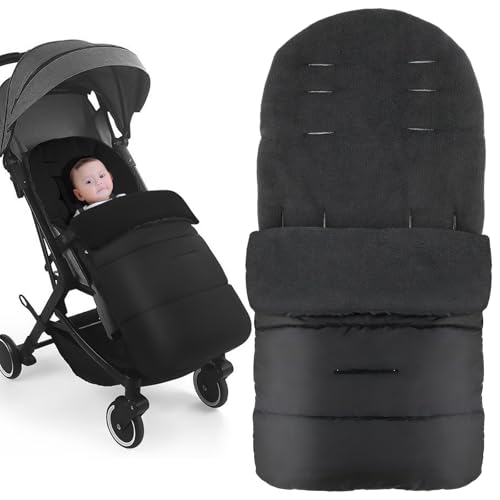 Universal Pushchair Footmuff Winter Warm Baby Stroller Cosy Toes Fleece Pram Liner Cushion Insert Infant Toddler Bunting Muff Outdoor Windproof Waterproof Buggy Foot Leg Cover Blanket Sleeping Bag
