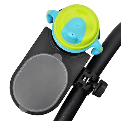 liuliuby Universal Stroller Snack Tray Attachment | Stroller Cup Holder Attachment Universal Snack Tray for Stroller Tray Attachment | Clip On Baby Stroller Accessories for Joggers, Umbrella & Wagons